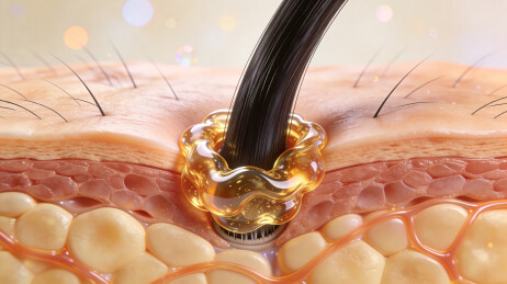 毛囊微观结构与油脂分泌