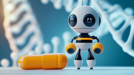 未来医疗机器人科技感背景