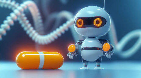 未来医疗机器人科技感背景