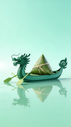龙形粽子船清新雅致