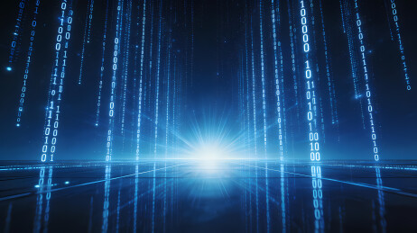 蓝色代码流科技感