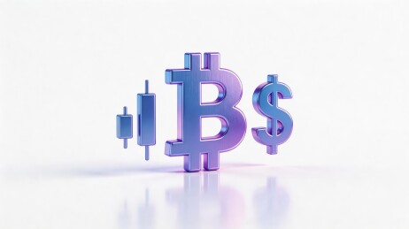 比特币与美元符号对比展示