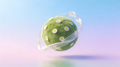 梦幻绿球缀白点