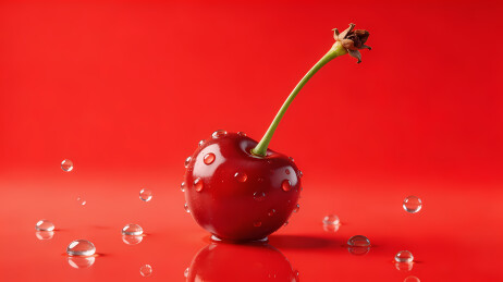 鲜红樱桃晶莹剔透