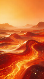 熔岩涌动炽热天空