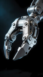 银灰机械爪特写