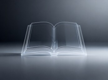 玻璃书本科技感极简高端商务背景