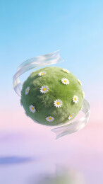 梦幻绿球白点