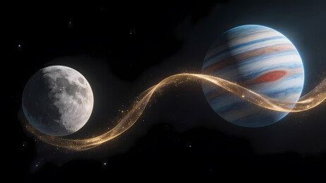 月球与木星同框