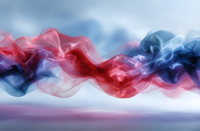 流动的彩虹气流交织之美