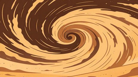 沙尘旋风的动态漩涡