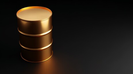 金色金属桶特写图