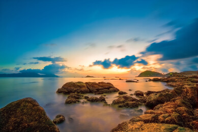 上川岛海边日出日落，惊艳的礁石海岸风光