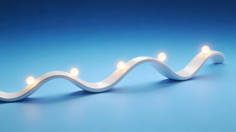 波浪形暖光LED灯带