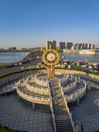 山东省滨州市滨城区中海游船码头航拍