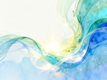自然灵性治愈系少女插画 绿调风与光二次元