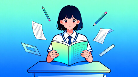 学生阅读书籍学习场景