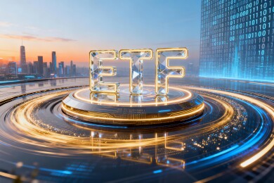 ETF科技感金融投资商务背景