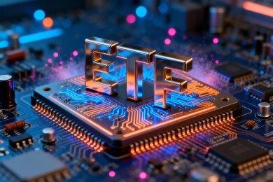 ETF科技感金融投资商务背景
