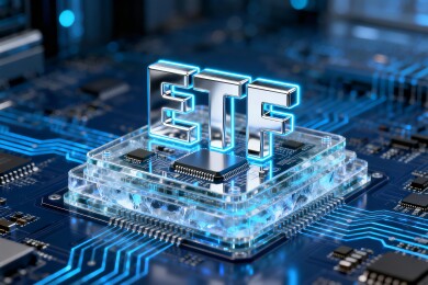 ETF科技感金融投资商务背景