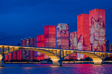 长沙橘子洲大桥夜景