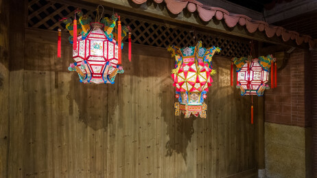 泉州非遗传统花灯宫灯展厅陈列展示