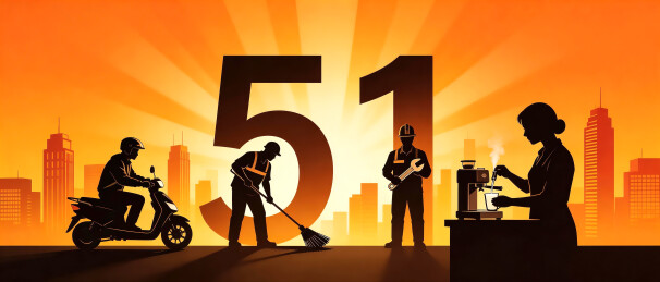 五一 51 数字城市劳动者剪影设计