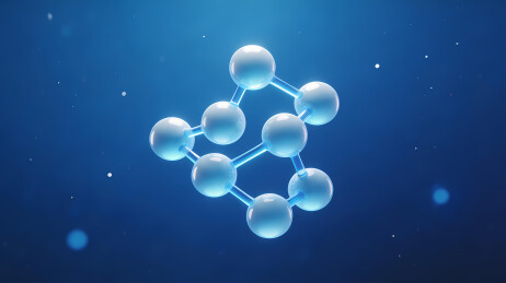 半透明分子结构模型
