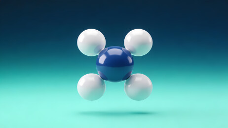 蓝色分子模型