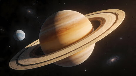 土星金色光环闪耀