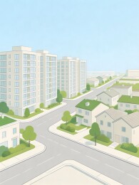 现代城市住宅区