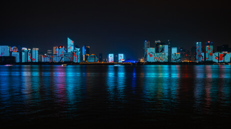 杭州钱江新城城市夜景灯光秀