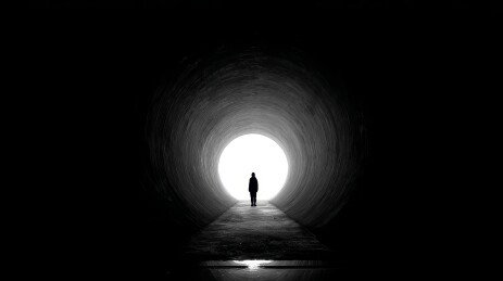 暗室独人凝窗光影