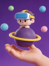 卡通人物VR星球体验