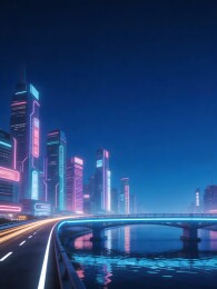 未来都市夜景