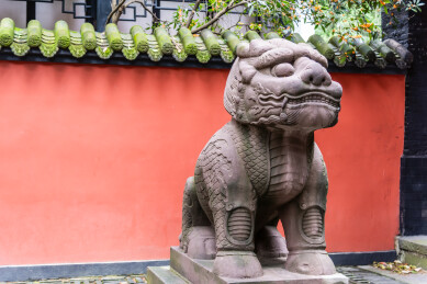 成都武侯祠镇墓兽石兽石雕