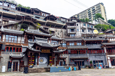 重庆万州天生城文旅街区天生城剧院古风戏台