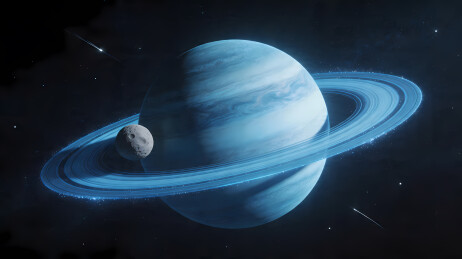 土星与蓝色光环