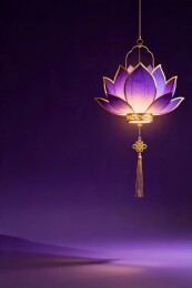 紫金莲灯国风静谧主视觉