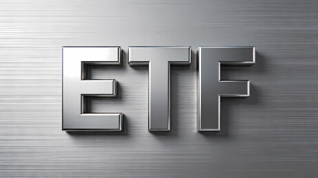 银色ETF字母科技感背景