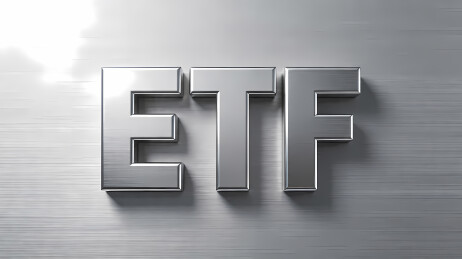银色立体ETF标志