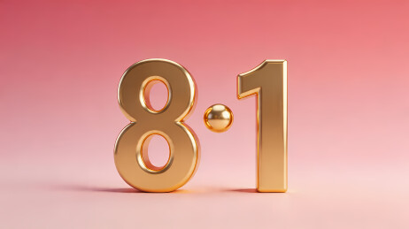 金色数字81粉红渐变背景
