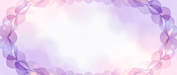 柔纱光晕圆环唯美边框主视觉