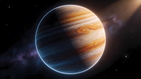 壮丽木星悬浮于深空