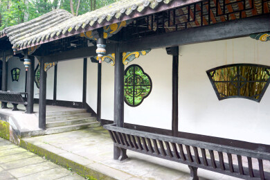 四川眉山彭祖山彭祖祠川西园林建筑风格游廊