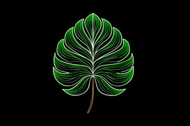 绿色叶子艺术图案