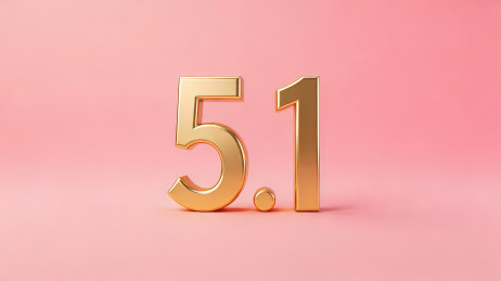 金色立体51粉红渐变背景