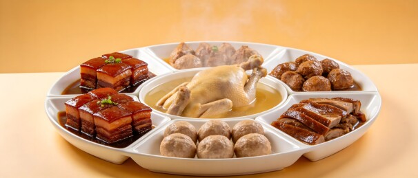 中式传统美食拼盘