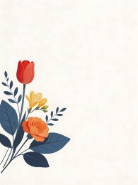 花卉插画背景装饰