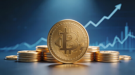 金色比特币硬币